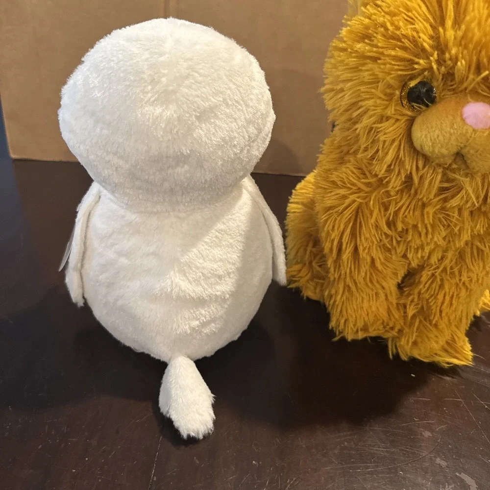 Harry Potter Crookshanks Cat & Hedwig Owl Plush Set NWT
